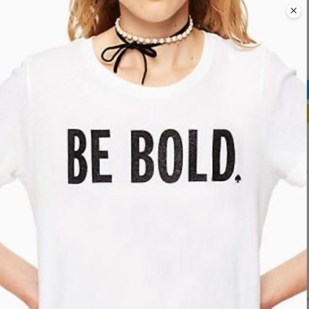 Kate Spade Broome Street Be Bold Short Sleeve Cotton Tee - M